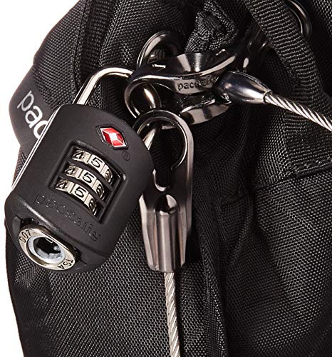 Pacsafe Travelsafe 3L Poliéster Negro - Bolsa de viaje (3 L, 22,5 cm, 1,5 cm, 34 cm, 600 g, Negro)