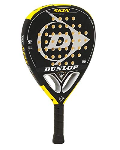 Pala Dunlop Skin Attack Soft + Overgrip Incluido / Palas de Padel para Hombre Mujer Junior / Nivel intermedio y avanzado / Palas y Raquetas de Padel de Alta Potencia y Control