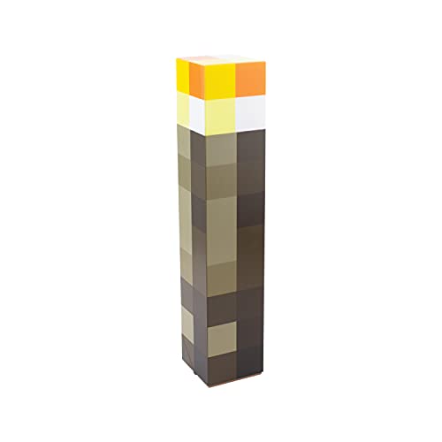 Paladone Luz de la antorcha de Minecraft 2 modos de luz 2 modos de uso funciona con pilas