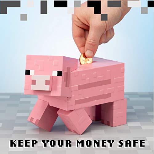 Paladone PP6590MCF Minecraft Pig - Hucha (19 cm, con Licencia Oficial), Color Rosa