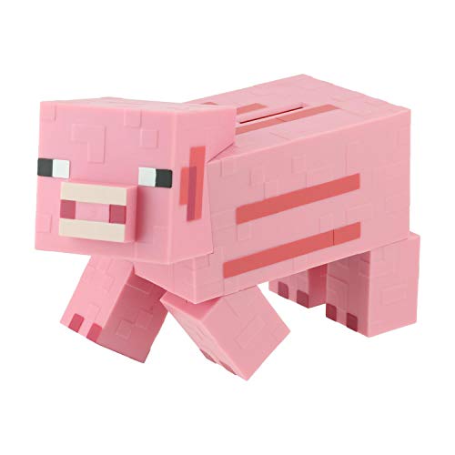 Paladone PP6590MCF Minecraft Pig - Hucha (19 cm, con Licencia Oficial), Color Rosa