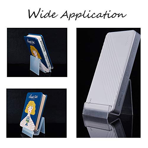 PandaHall Paquete de 6 soportes de acrílico para libros con caballete de libro para fotos de folleto para teléfono móvil, soporte para obras de arte, soporte organizador (3 x 2.7 x 2.3 pulgadas)