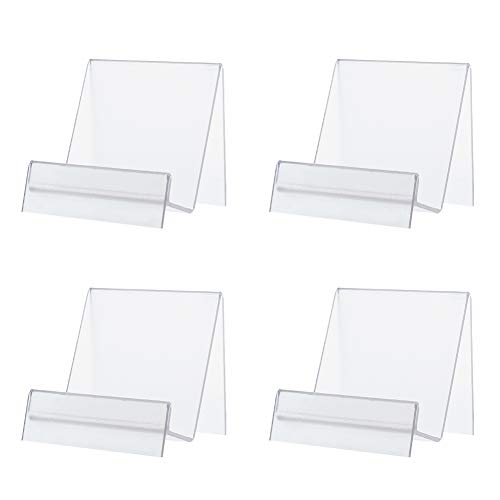 PandaHall Paquete de 6 soportes de acrílico para libros con caballete de libro para fotos de folleto para teléfono móvil, soporte para obras de arte, soporte organizador (3 x 2.7 x 2.3 pulgadas)