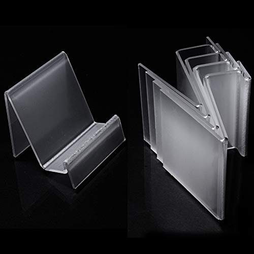 PandaHall Paquete de 6 soportes de acrílico para libros con caballete de libro para fotos de folleto para teléfono móvil, soporte para obras de arte, soporte organizador (3 x 2.7 x 2.3 pulgadas)