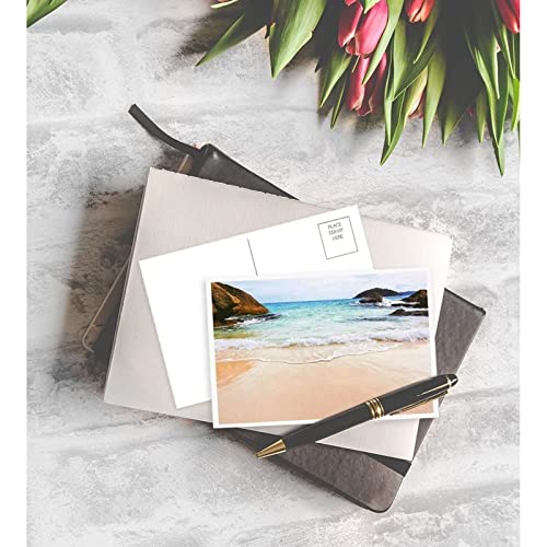 Paquete de 40 Tarjetas postales blancas para todas las ocasiones, con temática de playa y océano - 10,2 cm x 15,2 cm