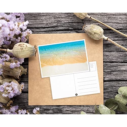 Paquete de 40 Tarjetas postales blancas para todas las ocasiones, con temática de playa y océano - 10,2 cm x 15,2 cm