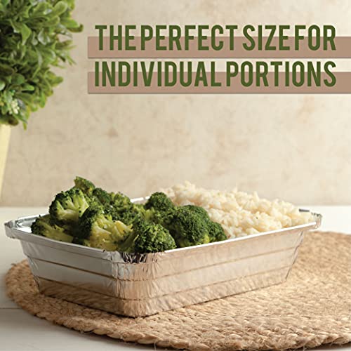 Party Bargains Aluminum Oblong Foil Pan Containers and Board Lids Set, 2.25 lb Capacity, 8.4inch x 5.9inch, Sets of Durable Quality Aluminum Foil Take-Out Pans. by Party Bargains