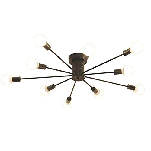 Party Decor Creative Living Room Light 10-Head Spider Lamp Warm Round Modern Retro Plug inr Fittings Iron Line Molecular Lights for Aisle Balcony Porch Corridor HAL