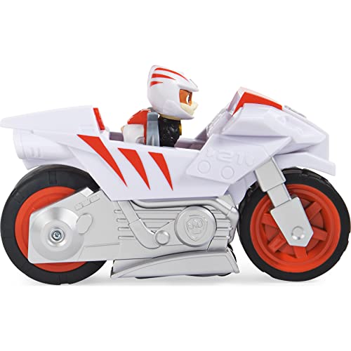 PAW PATROL Wildcat's Vehículo Ruedas, Motocicleta de fricción Deluxe Moto Pups de Wildcat con función de Caballito y Figura, Color, X-Large (Spin Master 6060433)
