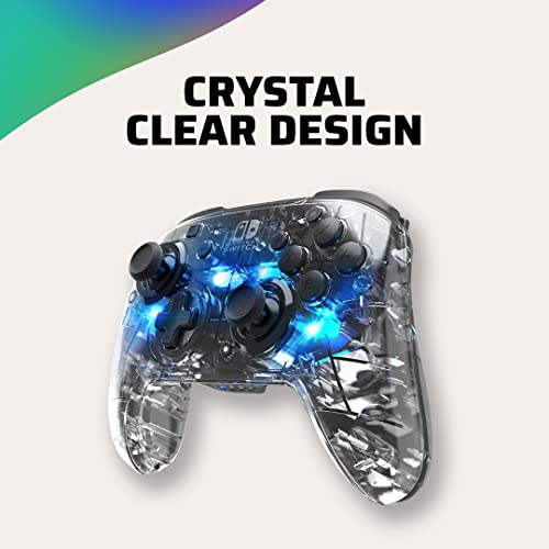 PDP Mando Afterglow Deluxe Wireless Nintendo Switch, Normal, Gris (Prismatic )