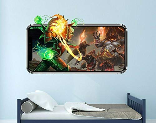 Pegatinas de pared Heroes Of The Storm's Wall Decal Game 3D Sticker Decoración Mural Vinilo Habitación de los niños-50x70cm