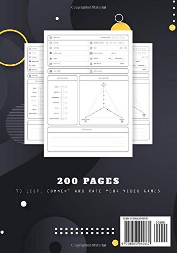 Perfect Journal of a Gamer: 200 pages notebook to fill in to list, comment and rate your video games