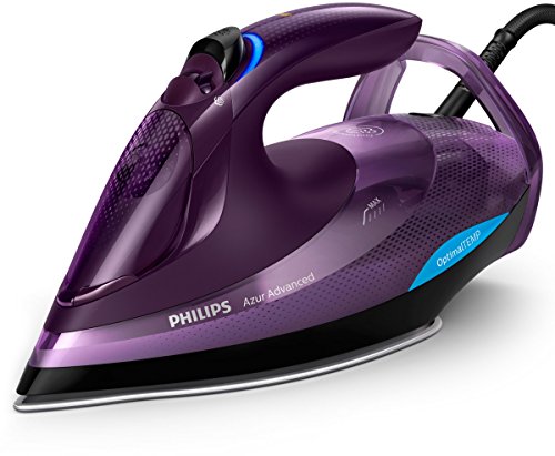 Philips Azur Advanced GC4934/30 - Plancha Ropa Vapor sin quemaduras ni necesidad de realizar ajustes de la temperatura, 3000 W, Golpe Vapor 230g, Vapor Continuo 55g, Suela Steam Glide Plus