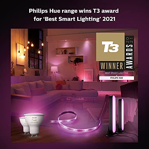 Philips Hue - Barra de luz, Hue Play, Luz blanca y colores, Compatible con Alexa y Google Home, Negro - Extensión