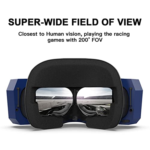 Pimax Vision 5K Super VR Headset with Wide 200°FOV, Dual 2560x1440p Resolution, Fast-Switched Gaming Panels for PC VR Gamers, Up to 180 Hz High Refresh Rate, USB-Powered, Standard Modular Audio Strap