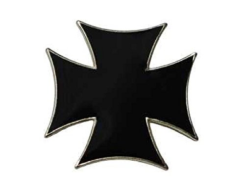 Pin de cruz de hierro con forma de cruz, de hierro, para chaleco de motero, de metal