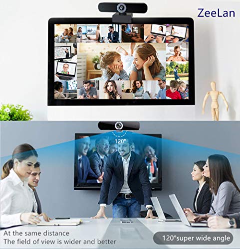 PINDOWS Webcam 1080P con Micrófono para PC,Webcam Full HD Camara Web con Cubierta y Trípode,Webcam USB Vista Gran Angular para Videollamadas,Grabación,Conferencias y Juegos