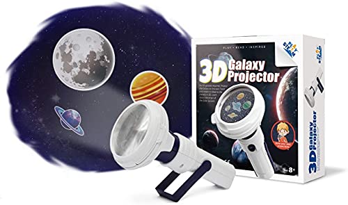 PLAY STEAM Proyector planetario para niños, convertir imágenes 2D en maravillas de universo dinámico 3D,