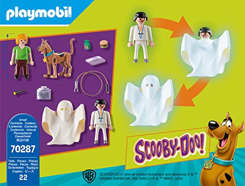 PLAYMOBIL Scooby-Doo! 70287 Scooby & Shaggy con Fantasma, A partir de 5 años