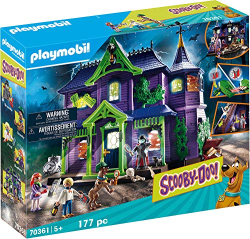 PLAYMOBIL SCOOBY-DOO! 70361 Aventura en la Mansión Misteriosa, con Efectos de Luz y Sonido, A Partir de 5 Años