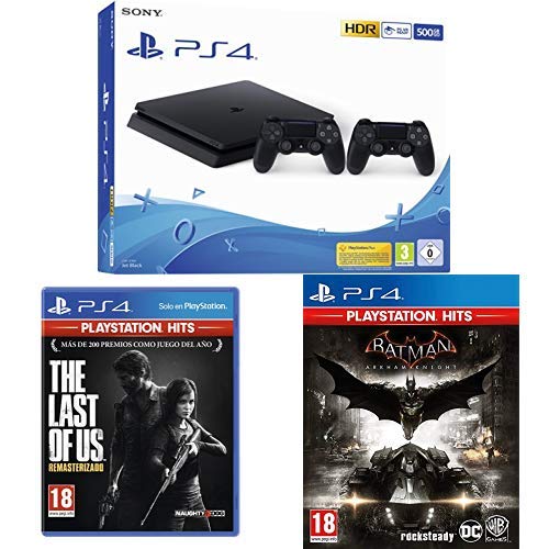 Playstation 4 Pro (PS4) - Consola de 1TB + 20 euros Tarjeta Prepago (Edición Exclusiva Amazon) - nuevo chasis G + The Last of us Hits + Batman Arkham Knight Ps Hits