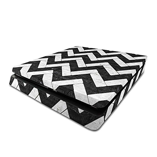 Playstation 4 Slim PS4 Slim Skin Black And White Marble Zig Zag Tiles Console Skin / Cover/ Wrap for Playstation 4 Slim