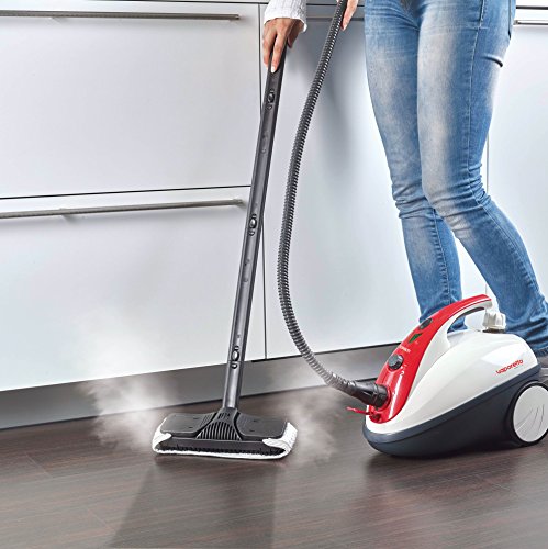 Polti Vaporetto Smart 30 R, Limpiador a Vapor 3 bar, mata y elimina el 99,99%* de virus, gérmenes y bacterias. Compartimento Para Accesorios Integrado, Rojo