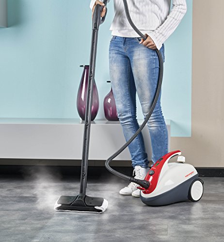 Polti Vaporetto Smart 30 R, Limpiador a Vapor 3 bar, mata y elimina el 99,99%* de virus, gérmenes y bacterias. Compartimento Para Accesorios Integrado, Rojo