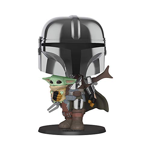Pop! Star Wars:Mandalorian-10 Mandalorian (w/Chrome Armour)