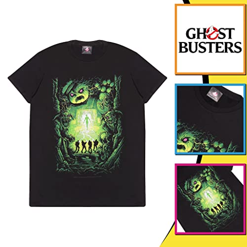Popgear Ghostbusters Dan Mumford Camiseta para Hombre Negro L