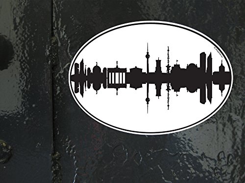 Postal y adhesivo con negro Berlín-Skyline - CITY Diseño de postales por 44spaces