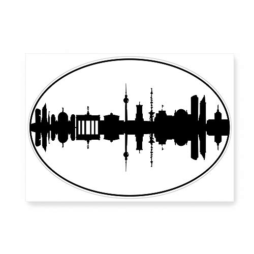 Postal y adhesivo con negro Berlín-Skyline - CITY Diseño de postales por 44spaces