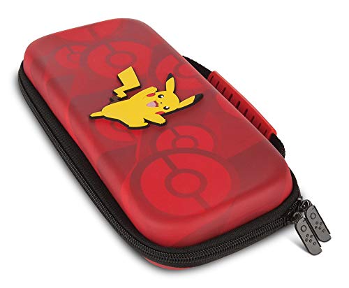 PowerA - Estuche protector para Nintendo Switch, con asa de transporte, licencia oficial, diseño de Pikachu de Pokémon