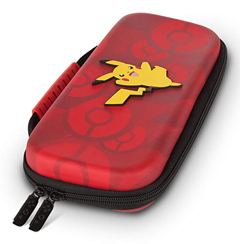 PowerA - Estuche protector para Nintendo Switch, con asa de transporte, licencia oficial, diseño de Pikachu de Pokémon