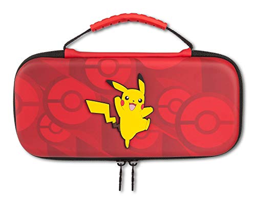 PowerA - Estuche protector para Nintendo Switch, con asa de transporte, licencia oficial, diseño de Pikachu de Pokémon