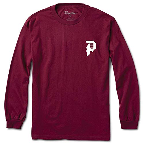 Primitive Men's Dirty P Long Sleeve T Shirt Red-S