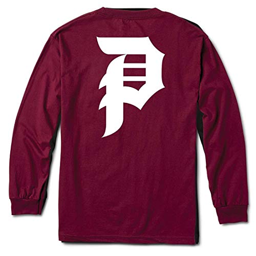 Primitive Men's Dirty P Long Sleeve T Shirt Red-S