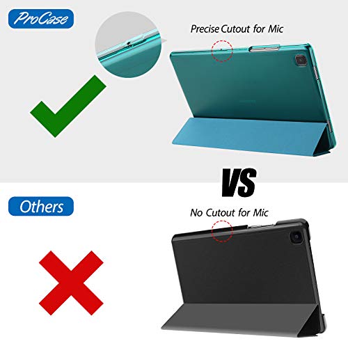 ProCase Funda para Galaxy Tab A7 10.4" 2020 T500 T505 T507, Carcasa Delgada con Posterior Translúcido para Tableta Galaxy Tab A7 10.4 Inch SM-T500/T505/T505N/T507 Versión 2020 - Esmeralda