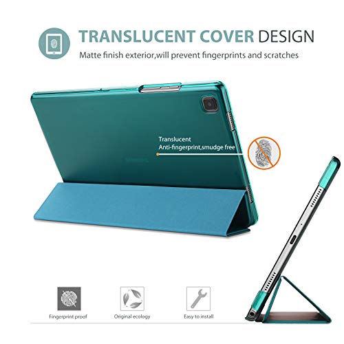 ProCase Funda para Galaxy Tab A7 10.4" 2020 T500 T505 T507, Carcasa Delgada con Posterior Translúcido para Tableta Galaxy Tab A7 10.4 Inch SM-T500/T505/T505N/T507 Versión 2020 - Esmeralda