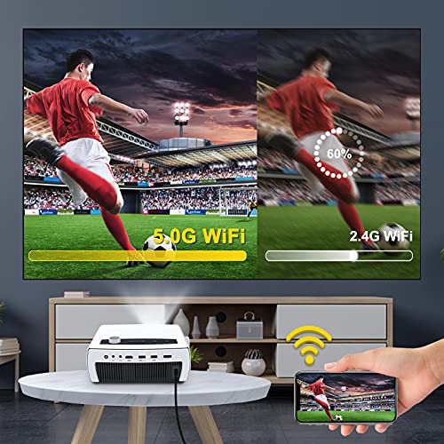 Proyector WiFi Bluetooth , Artlii Enjoy3 Proyector 5G WiFi ,1080P Nativo Full HD,Soporta Dolby AC3, Proyector de Cine en casa WiFi función de Zoom Ajustable Digital, para Smartphone Android/ iOS/PS5