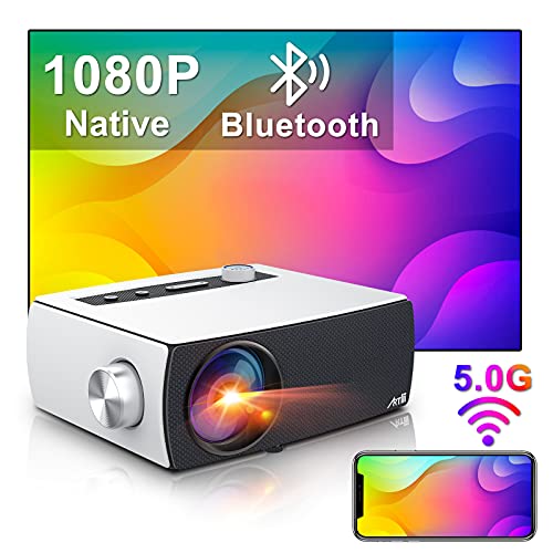 Proyector WiFi Bluetooth , Artlii Enjoy3 Proyector 5G WiFi ,1080P Nativo Full HD,Soporta Dolby AC3, Proyector de Cine en casa WiFi función de Zoom Ajustable Digital, para Smartphone Android/ iOS/PS5