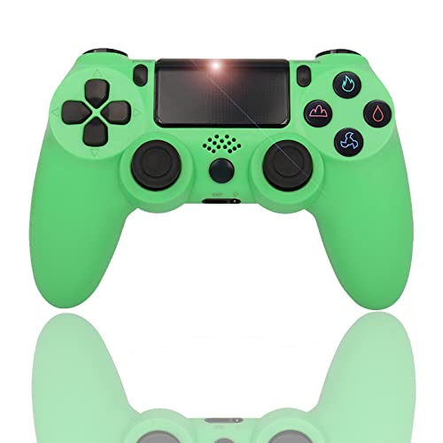 PS4 Mando Bluetooth Inalámbrico Game PS4 Mandos Joystick con 6 Axis Gyro Sensor Dual Vibración Audio Micrófono Touch Panel para Playstation 4/Pro/Slim (Color : Green)