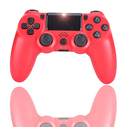 PS4 Mando Inalámbrico 6 Axis Game Mando Joystick 800mah Bluetooth Controlador para Playstation 4 Pro Slim con Touch Panel Audio Dual Vibración (Color : Red)