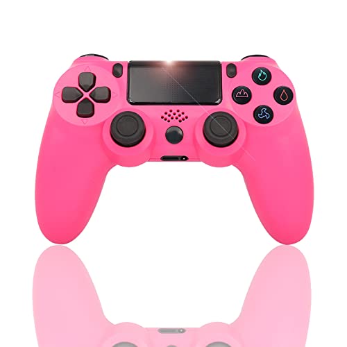 PS4 Mando inalámbrico Controlador Bluetooth de Panel táctil con Dual Vibración 6 Axis Gyro Sensor Audio Touch Panel Game Mandos para Playstation 4 Pro Slim (Color : Pink)