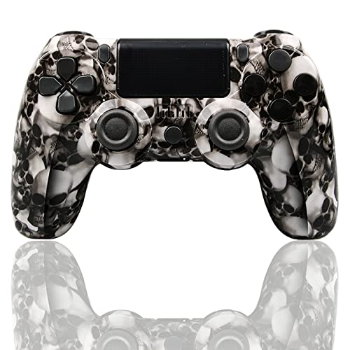 PS4 Mando Inalámbrico Controlador De Joystick Mando Game con Motores De Movimiento Función De Audio Indicador LED Vibración Dual para Playstation 4 Slim Pro (Color : Skull)