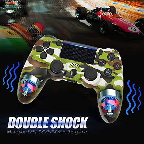 PS4 Mando Inalámbrico Game Mando Joystick con Touch Panel Audio Dual Vibración 6 Axis Bluetooth Controlador para Playstation 4/PS4 Pro/PS4 Slim/PS3/PS5 (Color : Army Green)
