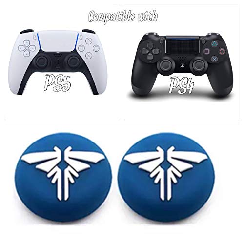PS5 and PS4 Thumb Grips - Last of Us - Fireflies - Pack of 2 Rubber Thumb Grips for Playstation 5 and 4 Thumb Sticks Silicone Protective Covers