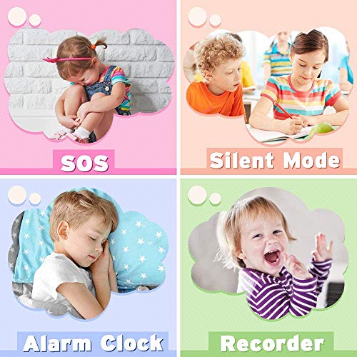 PTHTECHUS Reloj Inteligente para Niños de Pantalla Táctil con Juego de Música - Smartwatch para Niños Niña 3-12 Años con Llamada SOS Cámara calculadora, Rosa