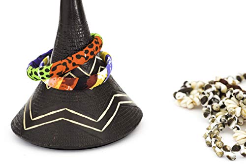 Pulsera de tela 100% wax fabricada en Francia de tipo africano, azul, rojo, amarillo y verde. Joya colorida elegante hecha a mano, idea regalo original para mujer Boutique Mansaya