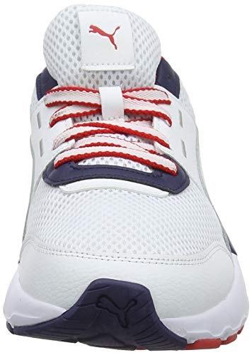 Puma Future Runner Premium, Zapatillas Unisex Adulto, Blanco White-Peacoat-High Risk Red 3, 40 EU